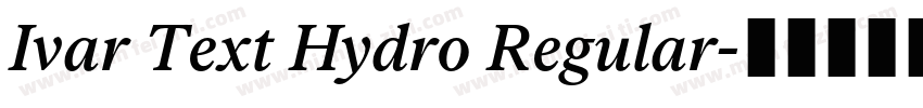 Ivar Text Hydro Regular字体转换